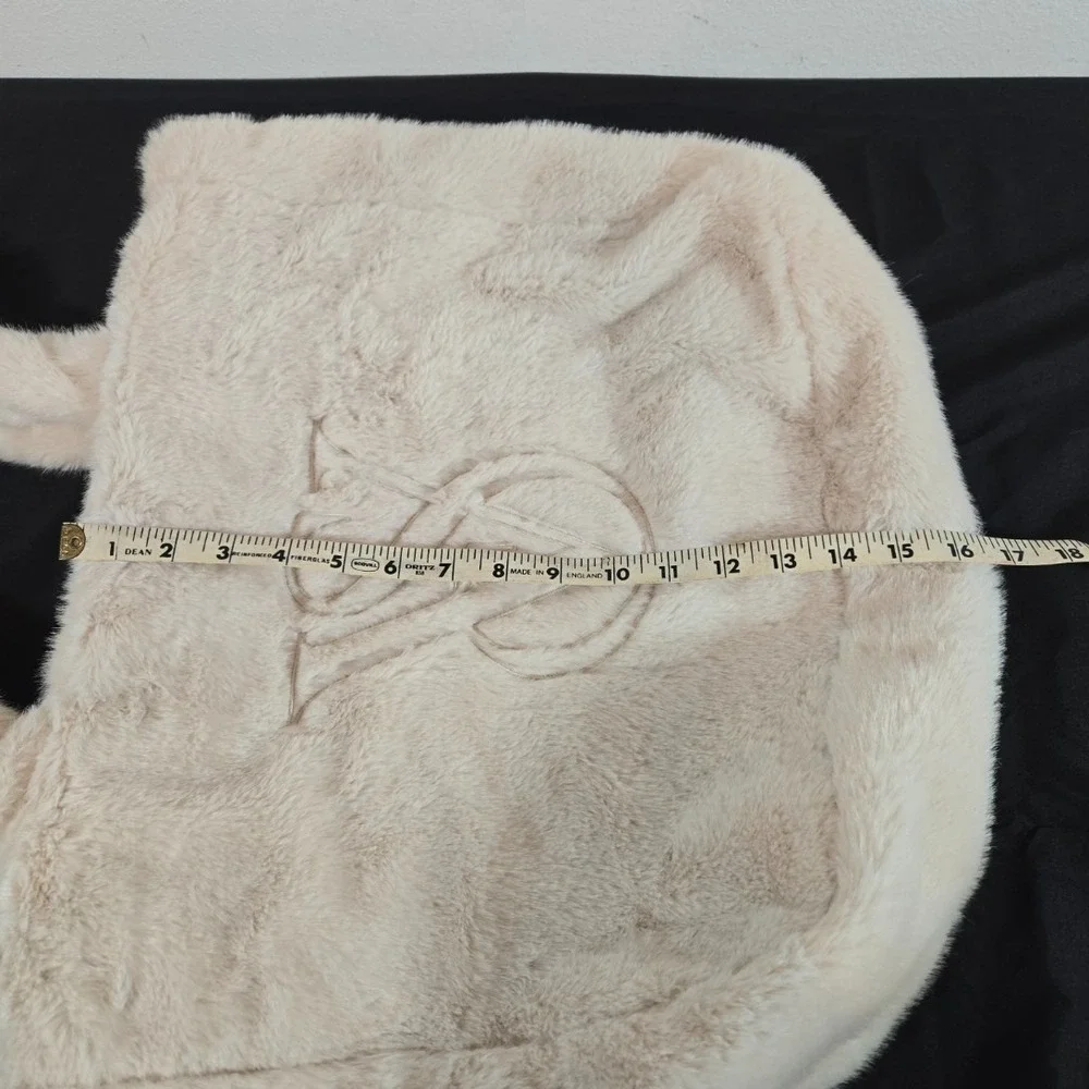 Victorias Secret Faux Fur White Purse Soft